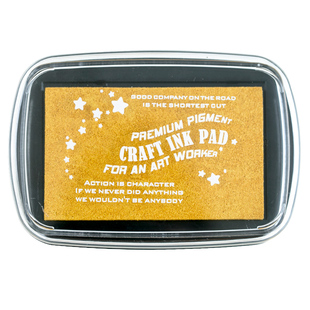 手帐印章专用配件金属色印泥 白色黑色彩色金银色大号印台油墨