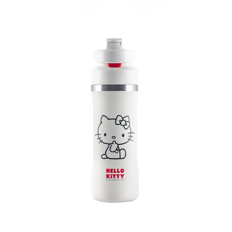 杯具熊悦动双饮运动保温杯HelloKitty男女户外大容量吸管骑行水壶