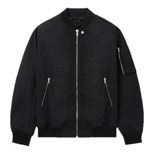 IT Rick Owens男装飞行员夹克新款帅气型男纯色拉链外套5778FTMO