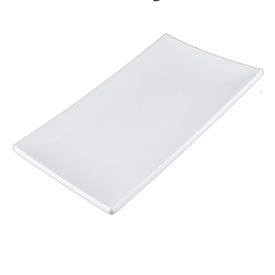 密胺长方形自助餐白色寿司盘