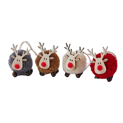 圣诞树装饰品挂件毛毡麋鹿摆件圣诞节场景氛围布置小道具挂饰吊件