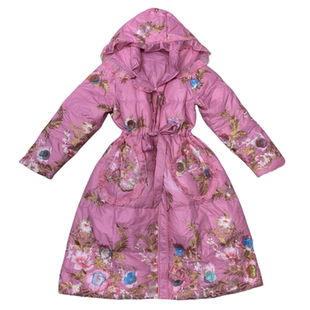 2025年冬季新款轻奢高端重工立体刺绣羽绒服中长款轻薄保暖外套女