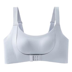 前扣侧收副乳内衣女薄款大胸显小胸夏季兔耳朵胸罩聚拢防下垂文胸