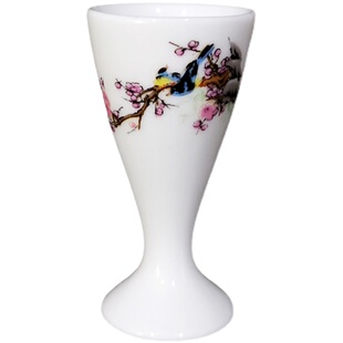 个性10毫升高脚杯小酒杯酒盅陶瓷酒具白酒中式烈酒杯仿古交杯小号