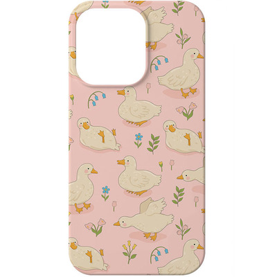 日韩可爱粉色柯尔鸭苹果17手机壳