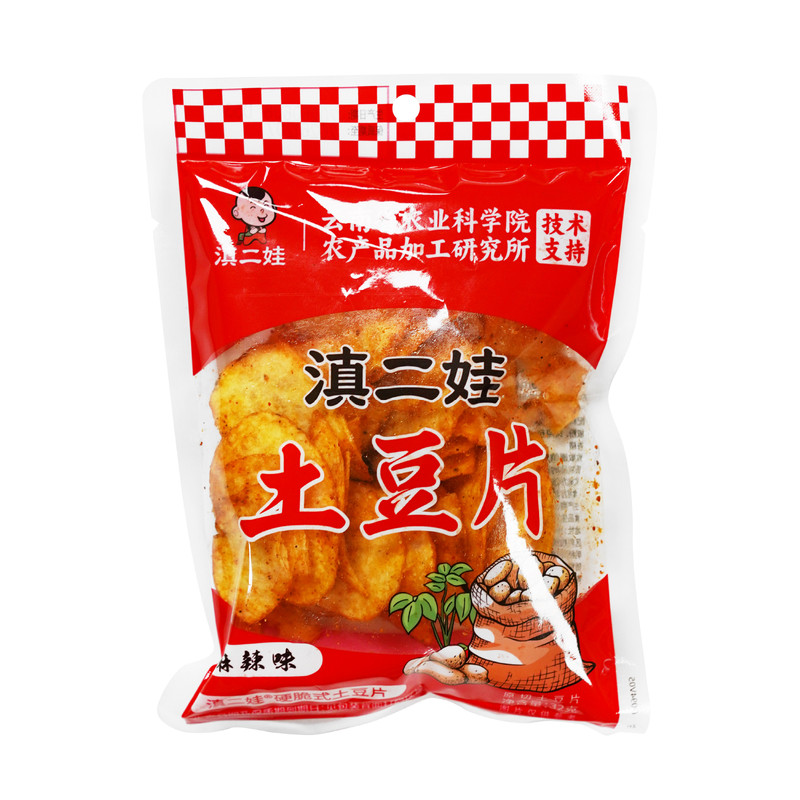 滇二娃麻辣土豆片32g香辣味农科院原切土豆平片云南特产麻辣薯片