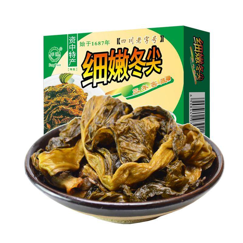丰源资中冬尖细嫩冬菜四川资中特产青菜尖腌菜咸菜盐菜扣肉烧白