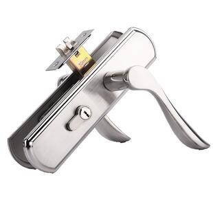 静音不锈钢房间门锁室内卧室把手单舌家用老式木门锁具通用型全套