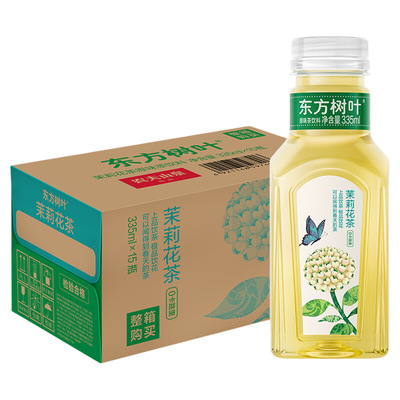 农夫山泉 东方树叶无糖茶饮料 茉莉花茶335ml*6瓶 *4 24瓶整箱装