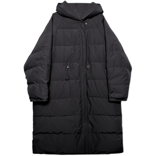 MRS Studios 90白鹅绒收腰显瘦连帽插肩保暖正反两穿羽绒服