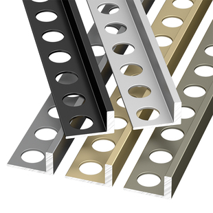 铝合金瓷砖收口条地板压条不锈钢阳角包边直角收边条地砖一字分割