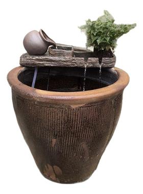 流水摆件循环水创意家居生财玄关客厅阳台庭院鱼池增氧造景摆件