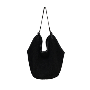 小脏柜 秋冬新款法式羊羔毛包包大容量休闲慵懒风单肩腋下托特包