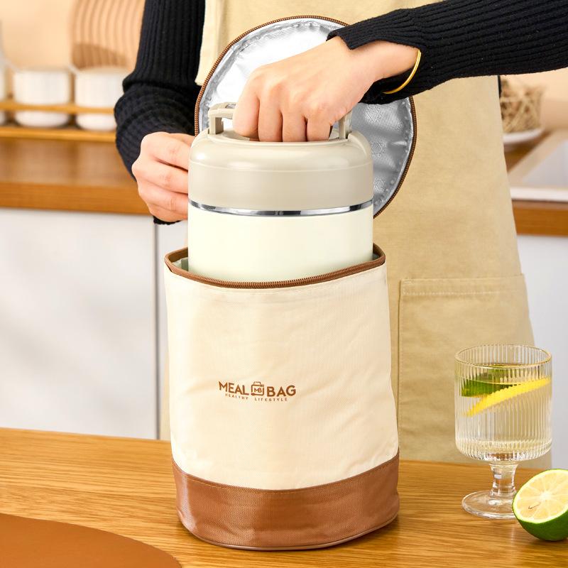 保温提锅304不锈钢上班族饭桶便当盒提桶饭盒真空大容量分层学生