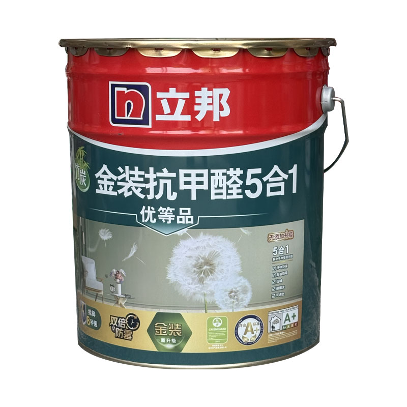 立邦抗甲醛5合1竹炭净味乳胶漆