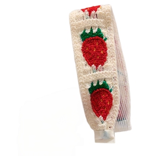 法式碎花针织刘海贴2025新款碎发魔术贴粘贴洗脸发箍女发带发饰