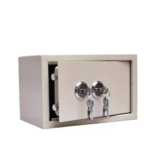 带锁铁盒收纳盒防盗小现金钱箱子贵重物品保管盒家用迷你保险箱