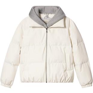 PSALTER诗篇可拆卸针织连帽假两件学院感鹅绒服羽绒服冬款