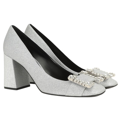 粗跟钻扣方跟高跟鞋单鞋