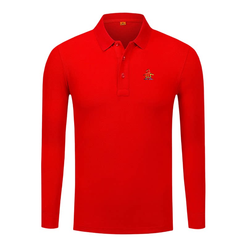 香港代购 MUNSINGWEAR/万星威高尔夫运动长袖polo衫男T恤自然舒适