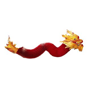 2024新年装饰挂件龙年吉祥物场景布置纸龙过年春节儿童舞龙拉花
