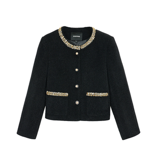 pusumede 法式千金风 气质短款小香风外套女高级感a字半身裙套装