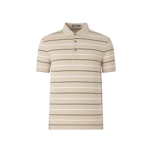 SHANSHAN杉杉官方条纹polo衫男纯棉2026夏新款休闲翻领t恤男短袖