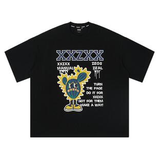 XXZXX 仙人掌短袖T恤男女同款上衣潮牌童装亲子装 夏季新款 2128