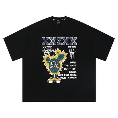 XXZXX潮牌仙人掌短袖T恤男女同款