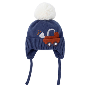 婴儿帽子秋冬男宝宝冬季护耳帽婴幼儿1岁3儿童围脖防风保暖加厚冬