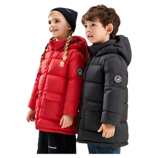 罗蒙儿童羽绒服中长款秋冬2025新款男童加厚宝宝女童冬季极寒外套
