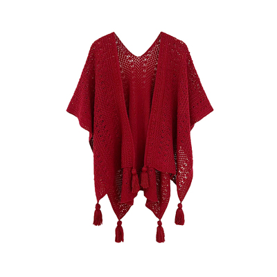 春季简约女旅行针织披肩