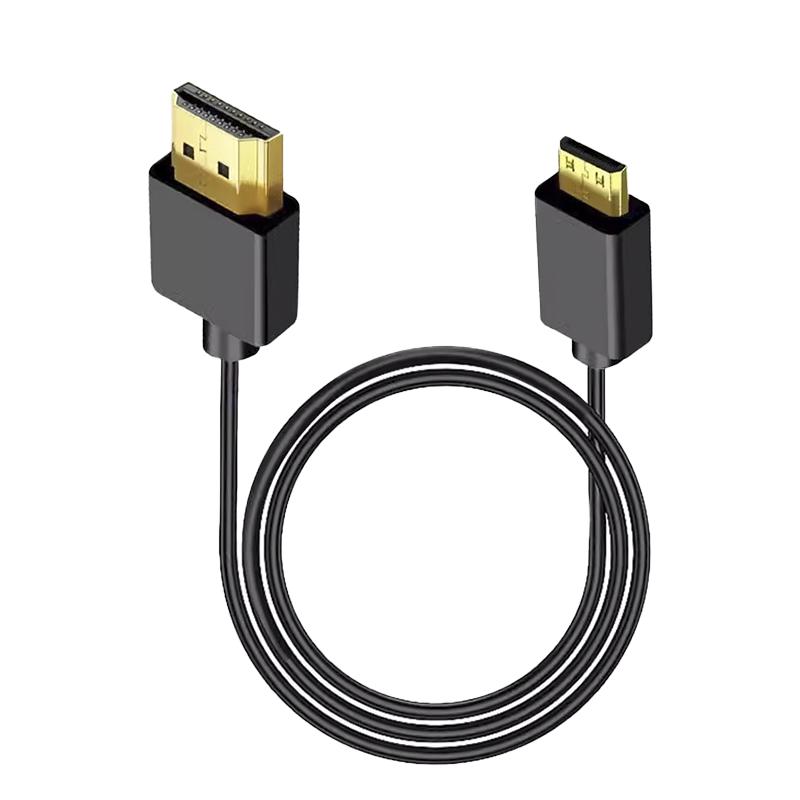 俊达利miniHDMI转HDMI2.0超细4K高清视频micro云台单反相机监视器