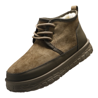 稀缺好货 外贸防滑雪地靴男款冬季加绒户外保暖防滑高帮东北棉鞋