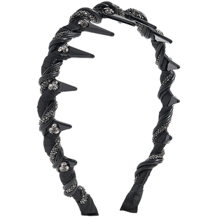 兰诺水晶皮质洗脸发箍女款带齿2026新款高级感日常外戴高颅顶头箍