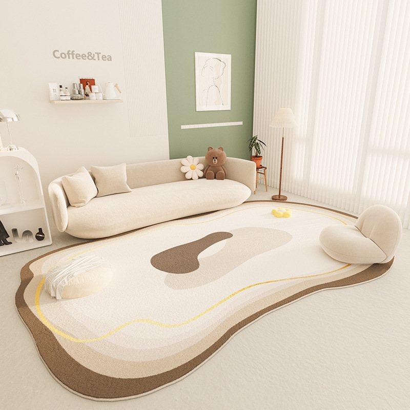 轻奢高级不规则仿羊绒地毯地毯客厅隔沙发茶几毯书房凉通用四季