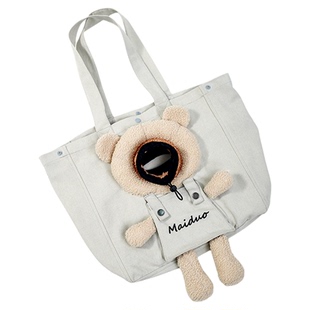 猫包便携外出猫咪外出包可露头单肩帆布包小型犬宠物包大容量狗包