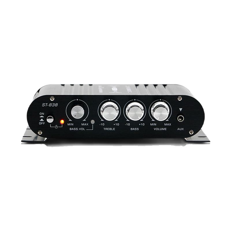 蓝牙款12V超重低音2.1声道功放机车载mp3小型
