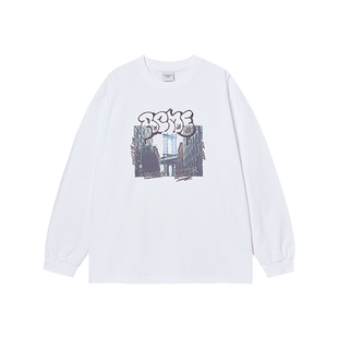 ADLV印花长袖T恤男女款潮流潮牌时尚休闲圆领早秋氛围感穿搭上衣