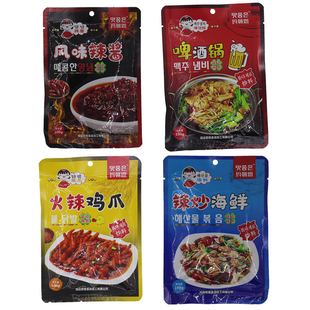 高丽村玛朝恩火辣鸡爪辣椒酱风味啤酒锅海鲜辣炒料延边朝鲜族酱