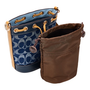 适用于coach蔻驰mini小水桶包改造内胆包丹宁蓝替换水桶包收纳袋