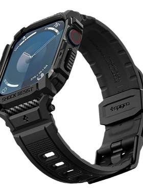 Spigen 适用于苹果 Apple Watch11保护壳防摔智能运动手表Watch10表套42mm外壳46mmTPU表带外壳一体软壳软壳