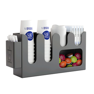 奶茶杯架咖啡奶茶店多功能吧台置物架一次性纸杯架吸管纸巾收纳架