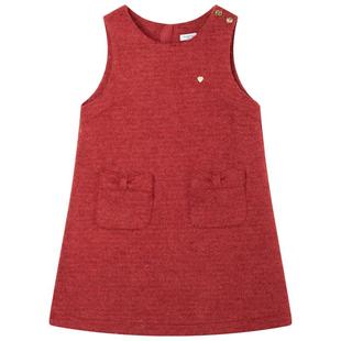 MUCMUKN【红丝绒派对】复古彩点羊毛呢连衣裙子新年圣诞女童冬新