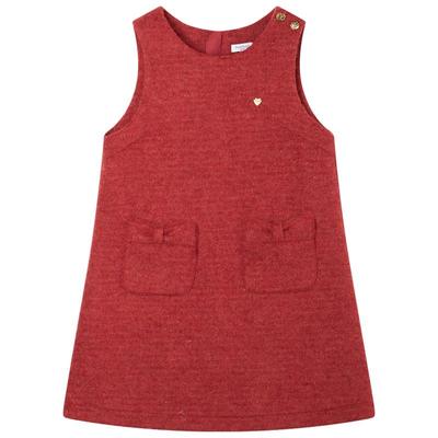 MUCMUKN【红丝绒派对】复古彩点羊毛呢连衣裙子新年圣诞女童冬新