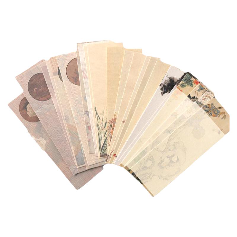 迷你小笺 一笔笺古中国风小楷书法手写DIY书签花笺信笺包邮4*12cm
