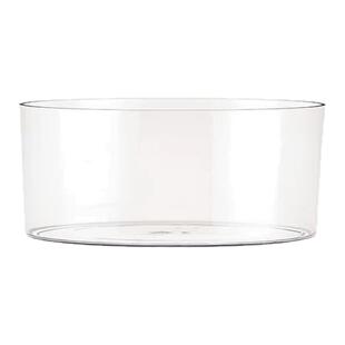 透明圆缸水培碗莲小鱼花器花瓶摆件透明缸花盆插花水养荷花神器