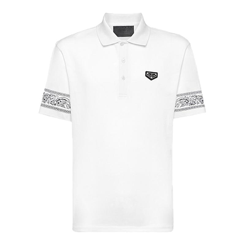 PHILIPP PLEIN 经典徽标男士休闲POLO衫短袖