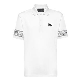 PHILIPP PLEIN 经典徽标男士休闲POLO衫短袖