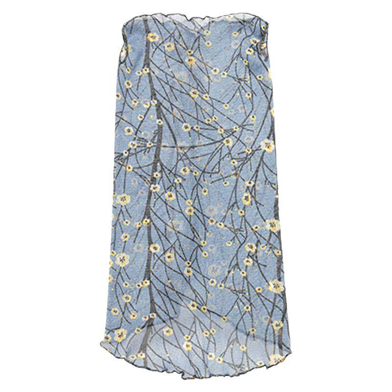 防晒面纱女遮全脸护颈小围脖薄款百变挂耳护脖子套头纱巾百搭围巾